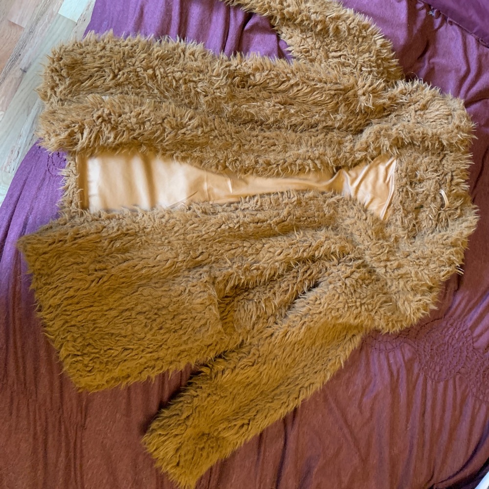 Camel Teddy Bear Jacket - image 1